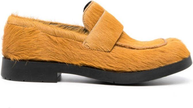 CamperLab square-toe textured loafers Brown