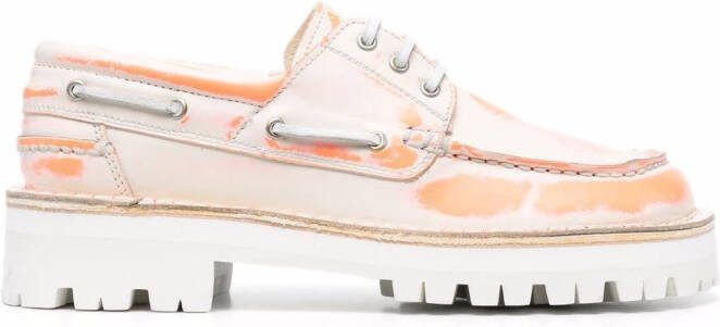 CamperLab tie-dye lace-up shoes Orange