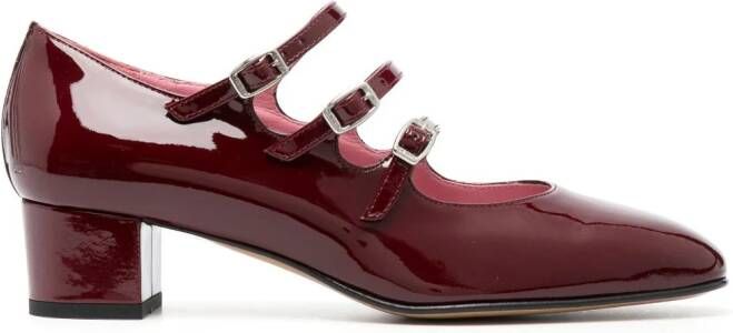 Carel Paris Kina 45mm square-toe pumps Red