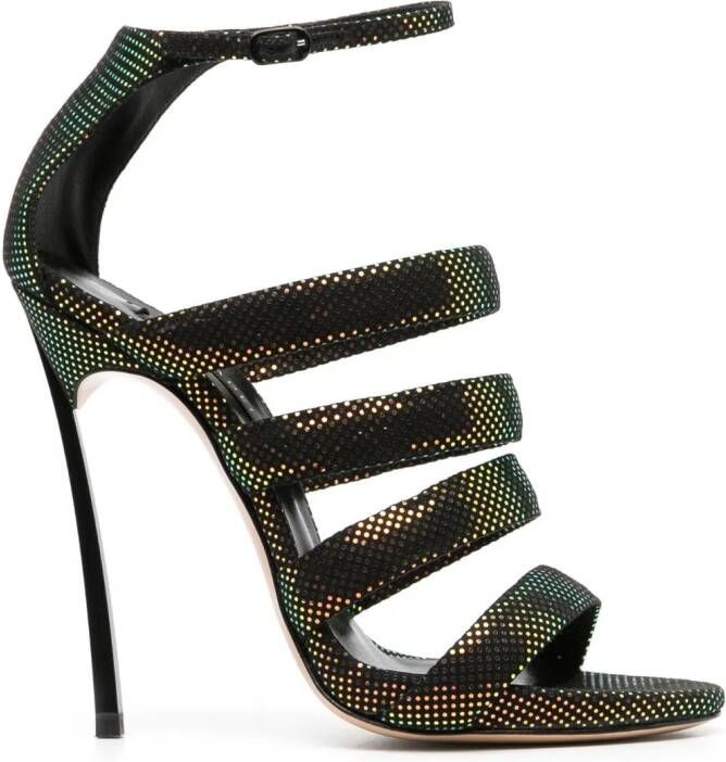 Casadei Aurora Boreal 130mm heel sandals Black