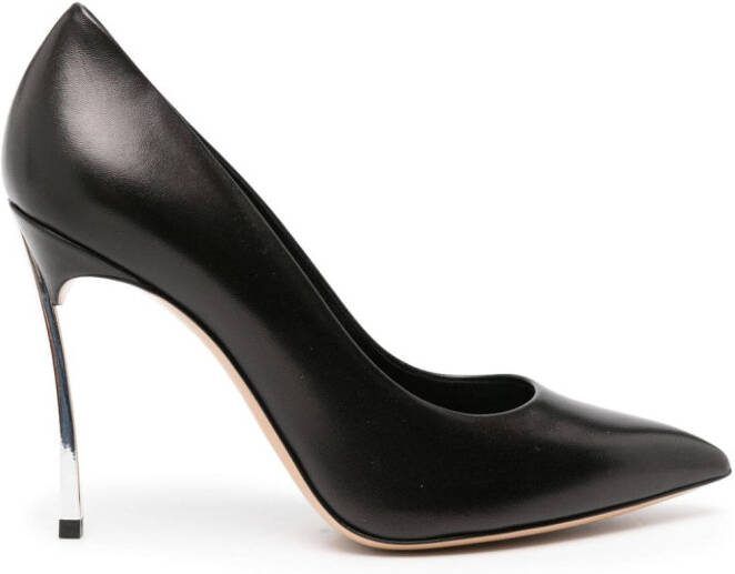 Casadei Blade 110mm leather pumps Black