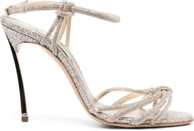 Casadei Blade C+C 100mm sandals Gold