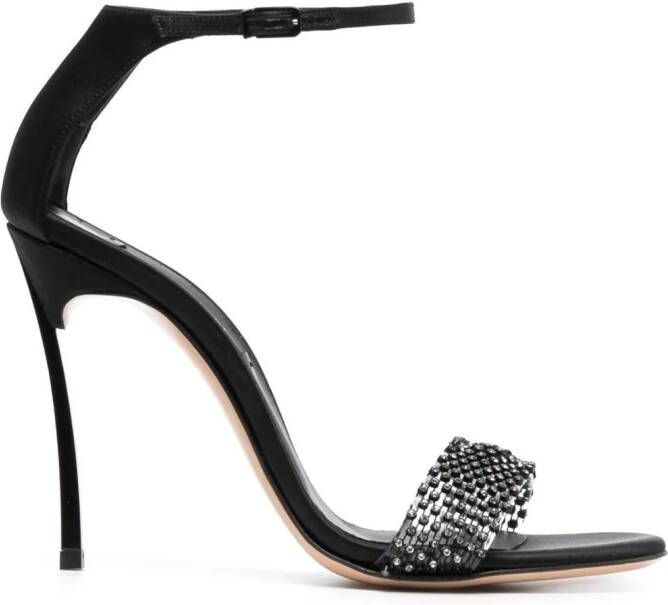 Casadei 100mm Blade Twenties satin pumps Black