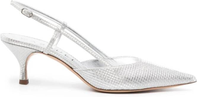 Casadei Scarlet Diadema 65mm slingback pumps Silver