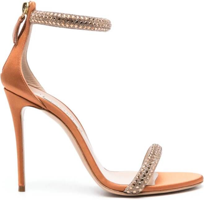 Casadei Scarlet Stratosphere 100mm leather sandals Gold