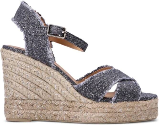 Castañer 100mm Bromelia metallic espadrilles Grey