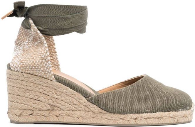 Castañer Carina wedge espadrilles Green