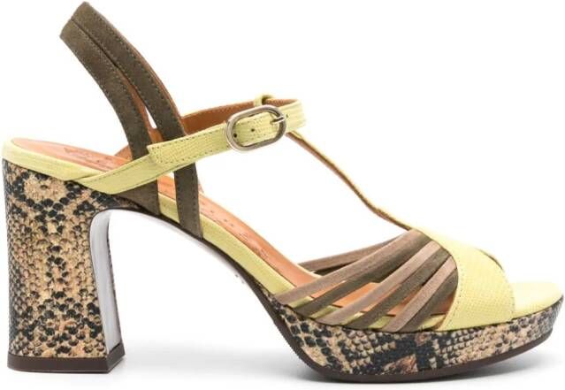 Chie Mihara Kija 70mm leather sandals Green