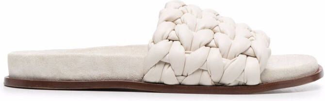 Chloé woven flat slides Grey