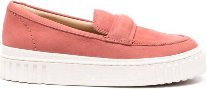 Clarks Mayhill Cove nubuck loafers Pink