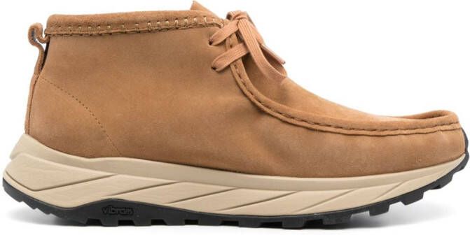 Clarks Originals lace-up chunky-sole suede boots Brown