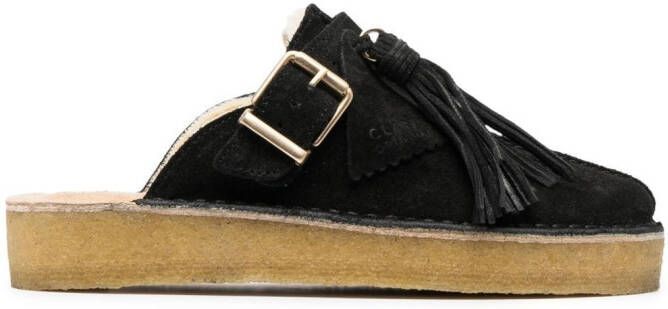 Clarks Originals Trek leather mules Black