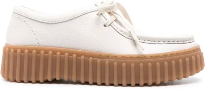 Clarks Torhill Bee leather sneakers White