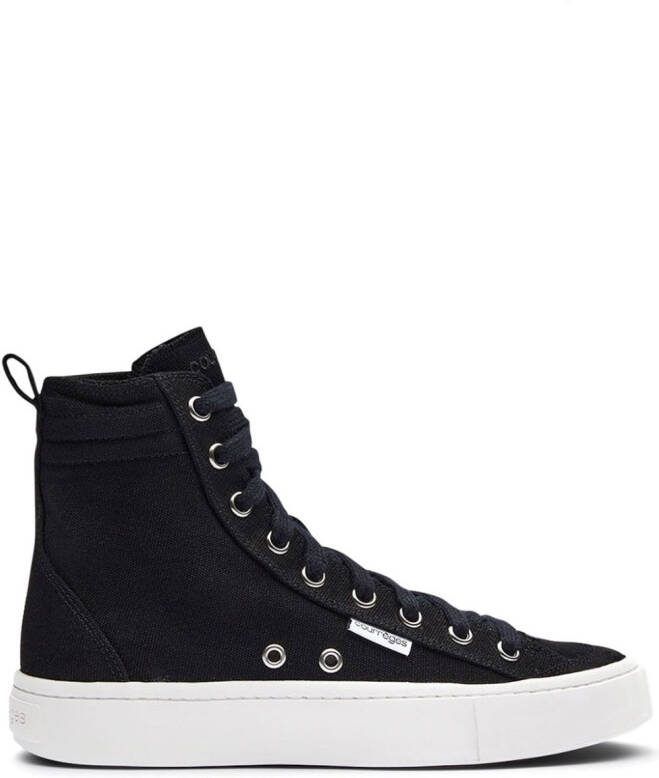 Courrèges panelled canvas sneakers Black