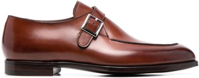 Crockett  Jones Lawrence buckled monk shoes Brown