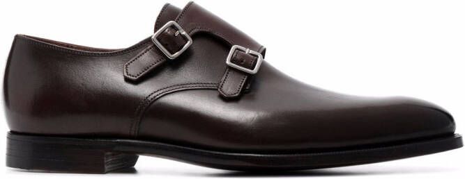 Crockett  Jones leather monk shoes Brown