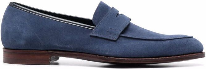 Crockett  Jones suede loafers Blue