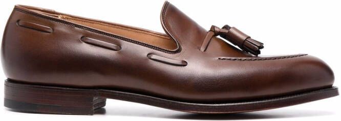 Crockett  Jones tassel trim loafers Brown