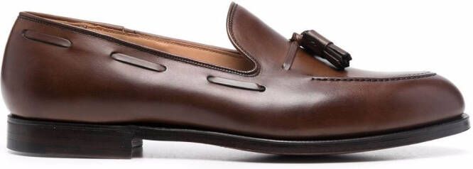 Crockett  Jones tasseled leather loafers Brown