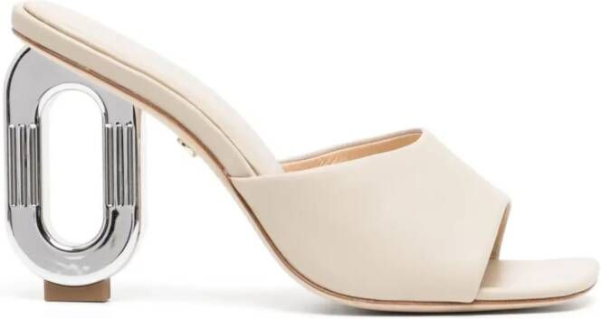 Dee Ocleppo Ibiza 85mm leather sandals Neutrals