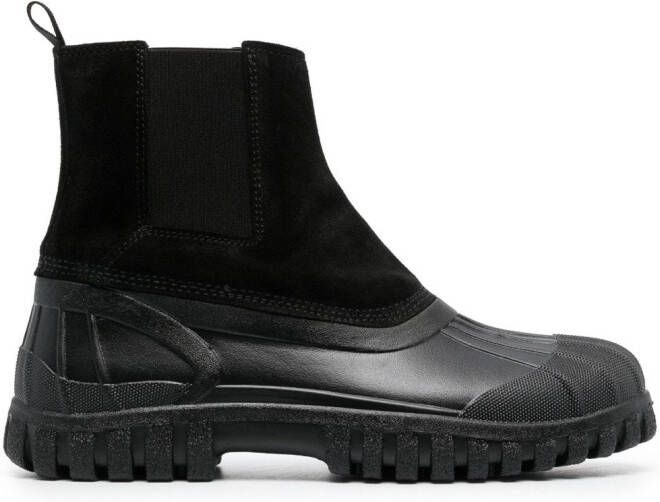 Diemme suede-panelled ankle boots Black