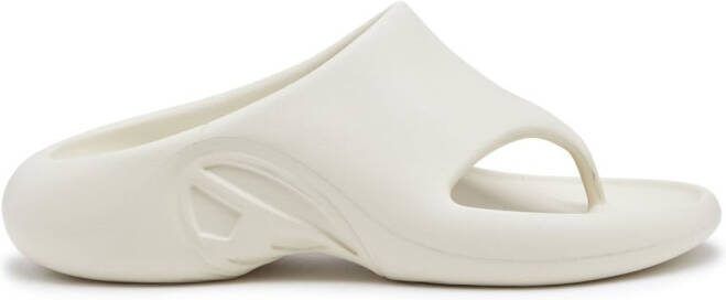 Diesel Sa-Maui X logo-embossed flip flops White
