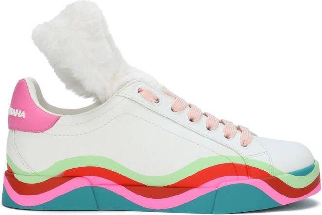 Dolce  Gabbana Portofino leather sneakers White