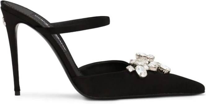 Dolce  Gabbana 105mm crystal-embellished mules Black
