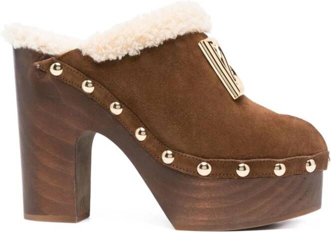 Dolce  Gabbana 130mm suede platform clogs Brown