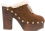 Dolce  Gabbana 130mm suede platform clogs Brown - Thumbnail 1