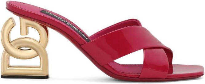 Dolce  Gabbana 3.5 75mm DG-heel sandals Red