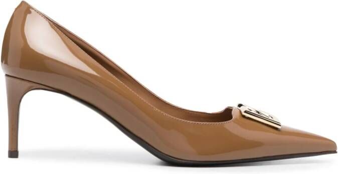 Dolce  Gabbana 65mm patent leather pumps Brown