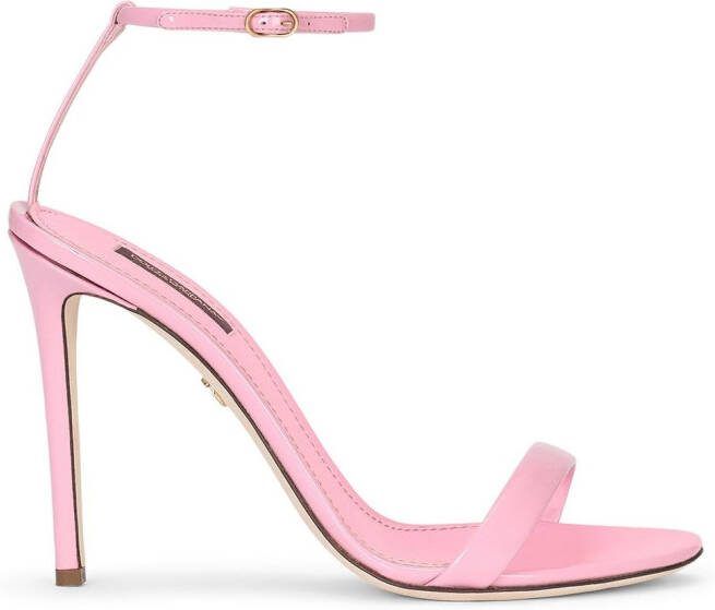Dolce  Gabbana patent leather sandals Pink