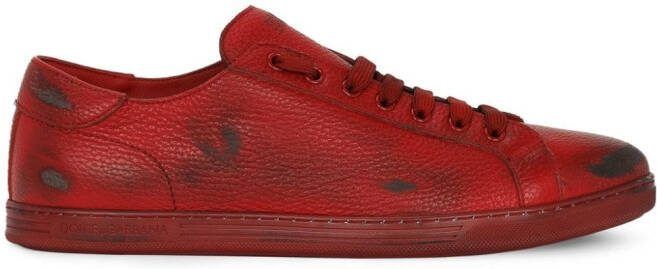 Dolce  Gabbana Bassa leather sneakers Red