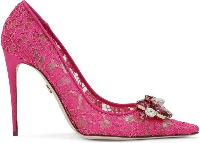 Dolce  Gabbana Belucci 90mm lace pumps Pink