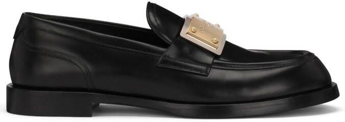 Dolce  Gabbana Bernini leather loafers Black
