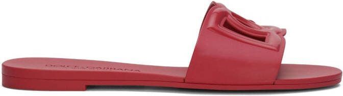 Dolce  Gabbana Bianca DG-logo slides Pink