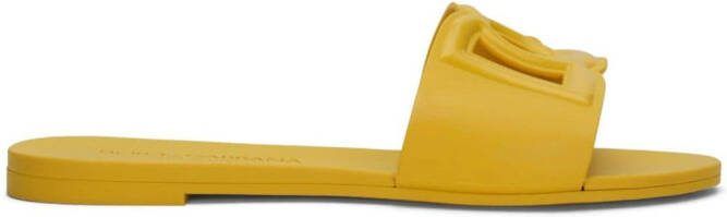 Dolce  Gabbana Bianca DG-logo slides Yellow