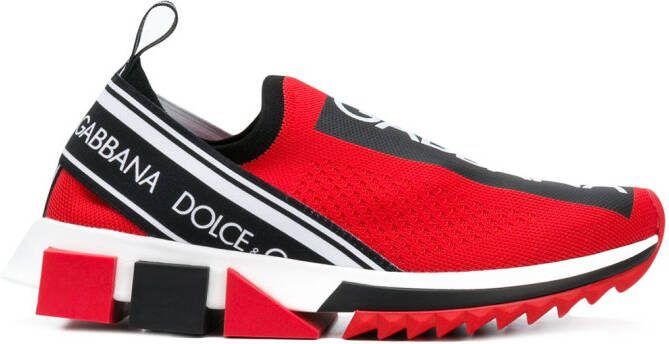 Dolce  Gabbana Branded Sorrento sneakers Red