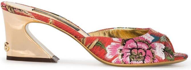 Dolce  Gabbana Broc peep-toe 75mm sandals Red