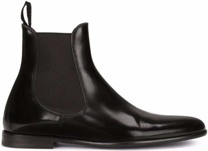 Dolce  Gabbana Chelsea leather boots Black