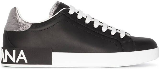 Dolce  Gabbana Portofino leather sneakers Black