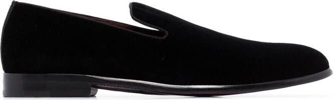 Dolce  Gabbana classic velvet slippers Black