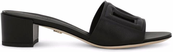 Dolce  Gabbana 40mm DG-logo mules Black