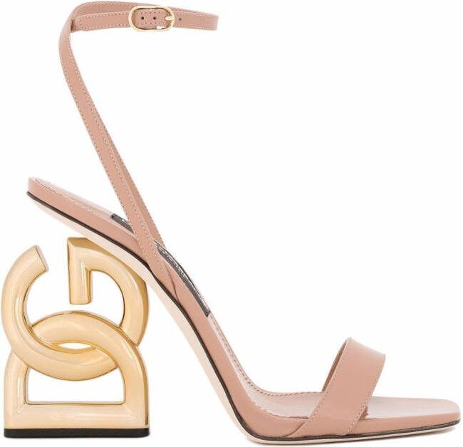 Dolce  Gabbana 3.5 105mm patent leather sandals Neutrals