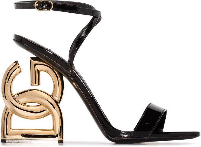 Dolce  Gabbana DG Pop Keira 105mm sandals Black