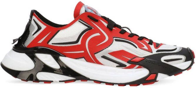 Dolce  Gabbana Fast in Maglina logo-patch sneakers Red