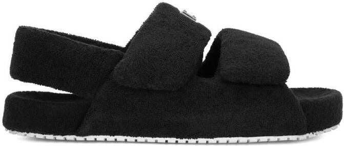 Dolce  Gabbana faux-fur sandals Black