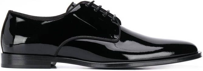Dolce  Gabbana patent leather derby shoes Black