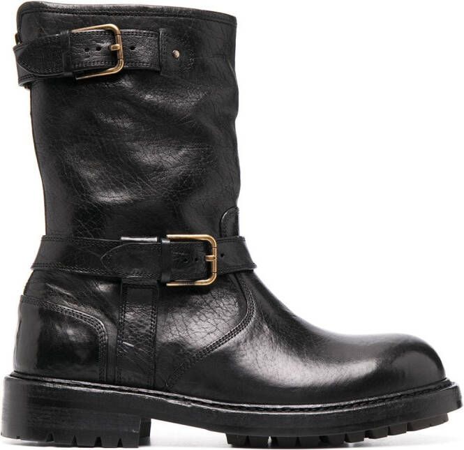 Dolce  Gabbana Horseride biker-style boots Black